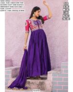 Captivating Heavy Sequins Embroidery Work Pure Chinon Bandhej Gown With Dupatta