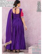 Captivating Heavy Sequins Embroidery Work Pure Chinon Bandhej Gown With Dupatta