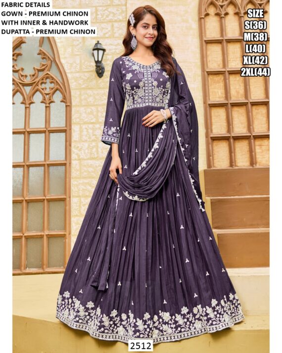 Authentic Styles With Premium Quality Designer Readymade Gown With Dupatta For Womens