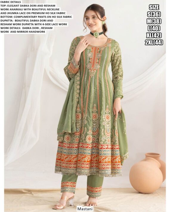 Presenting New Arrival Premium Silk Exclusive Wedding And Party Wear Anarkali Readymade Suits