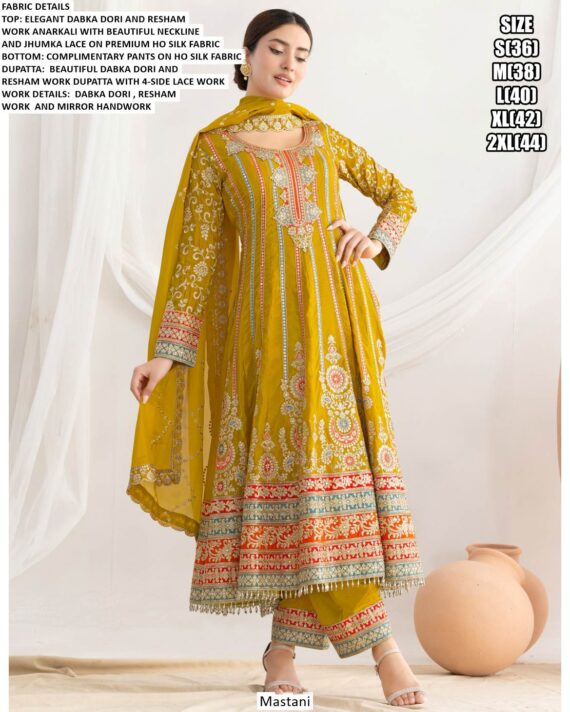 Presenting New Arrival Premium Silk Exclusive Wedding And Party Wear Anarkali Readymade Suits