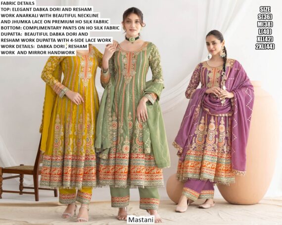 Presenting New Arrival Premium Silk Exclusive Wedding And Party Wear Anarkali Readymade Suits