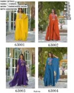 Chinon Embroidery With Handwork Two-Piece Readymade Indo-Western Sets For Women