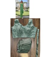 Shop Our Collection Of Plain Imported Lycra Ready To Wear Saree With Heavy Designer Blouse