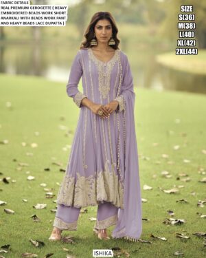 Radiate Elegance In Weddings With This Real Premium Georgette Anarkali Salwar Suits