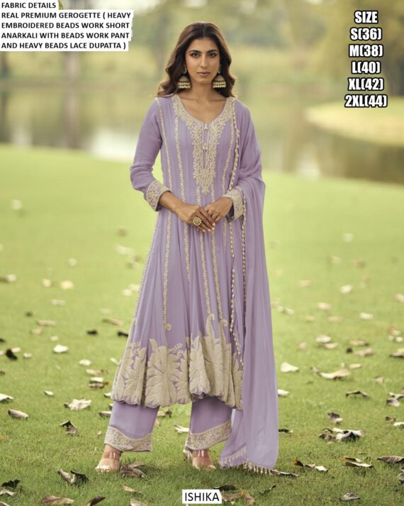Radiate Elegance In Weddings With This Real Premium Georgette Anarkali Salwar Suits