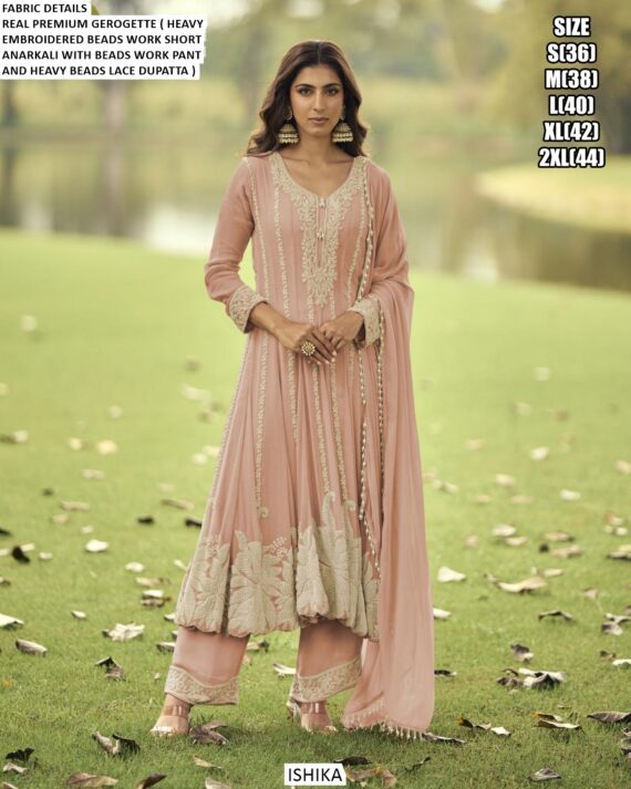 Radiate Elegance In Weddings With This Real Premium Georgette Anarkali Salwar Suits