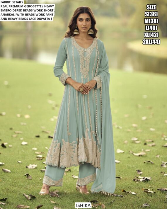 Radiate Elegance In Weddings With This Real Premium Georgette Anarkali Salwar Suits