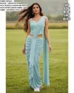 Slip Into Elegance With This Ready To Wear Saree, Pre-Stitched And Paired With A Blouse