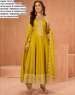 Shop Fully Stitched Embroidered Premium Chinon Salwar Suits In Three Trending Colours!