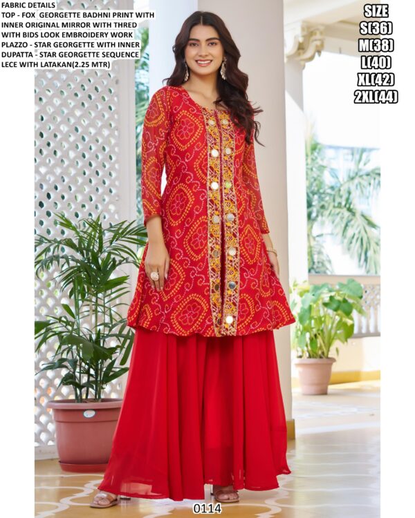 Buy Bandhani Printed Faux Georgette Wedding Wear Indian-Pakistani Suits In Three Beautiful Colours!!