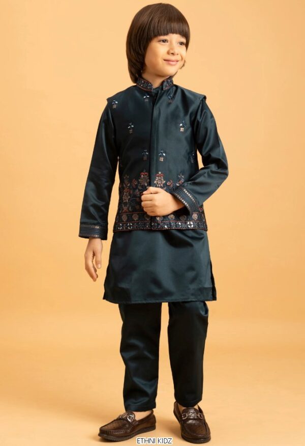 Let Your Little Prince Shine Bright In Our Stylish Kurta With Pant And Koti Collection 2025