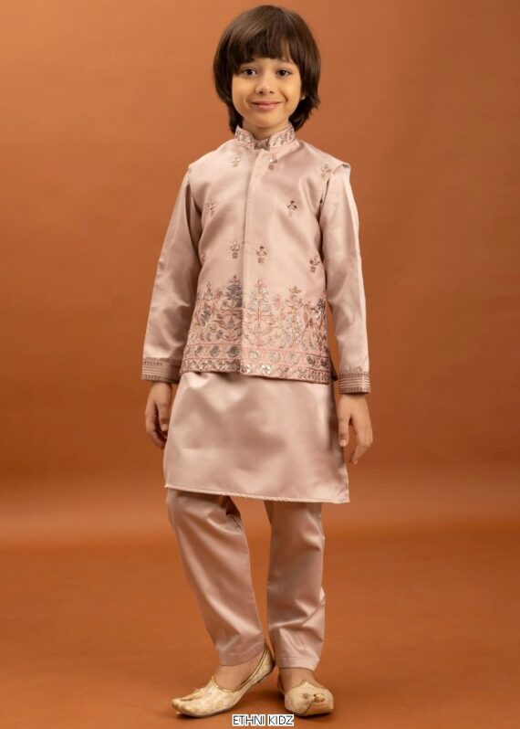 Let Your Little Prince Shine Bright In Our Stylish Kurta With Pant And Koti Collection 2025