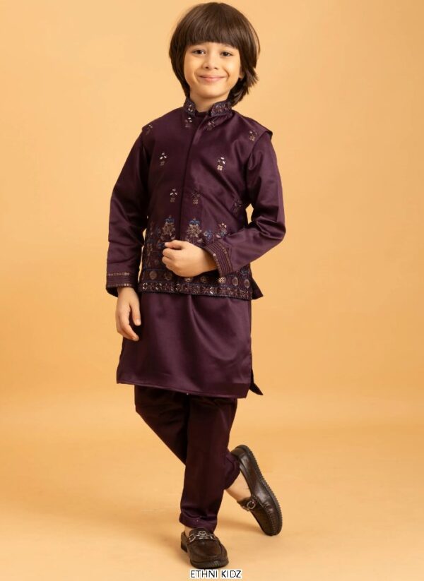 Let Your Little Prince Shine Bright In Our Stylish Kurta With Pant And Koti Collection 2025