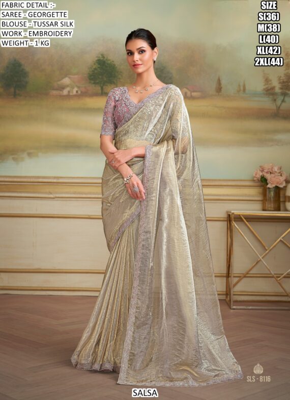 Appealing Embroidered Georgette Traditional Wedding Wear Sarees In Different Colours!!