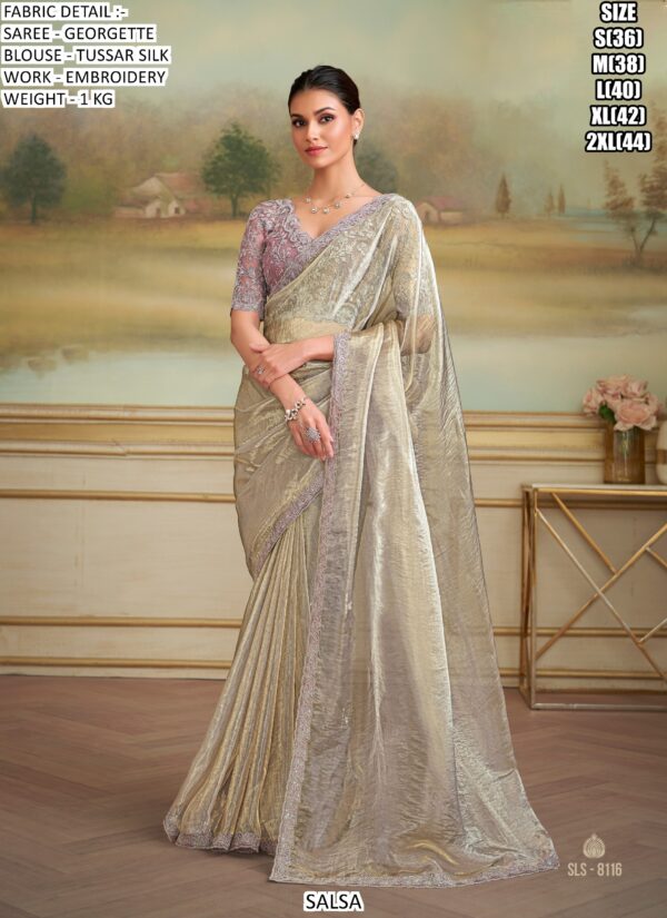 Appealing Embroidered Georgette Traditional Wedding Wear Sarees In Different Colours!!