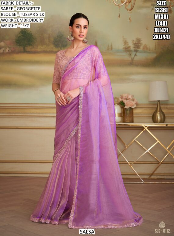 Appealing Embroidered Georgette Traditional Wedding Wear Sarees In Different Colours!!