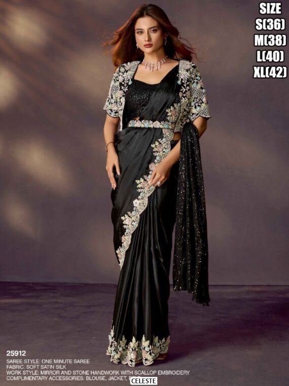 Shop From Our Latest Collection Of Party Wear Drape Fit Sarees (Ready To Wear One Minute Sarees)
