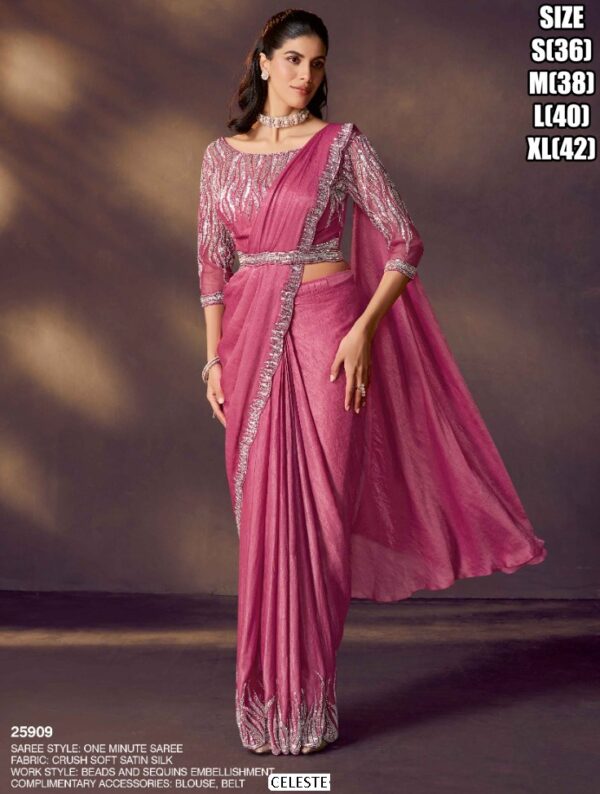 Shop From Our Latest Collection Of Party Wear Drape Fit Sarees (Ready To Wear One Minute Sarees)