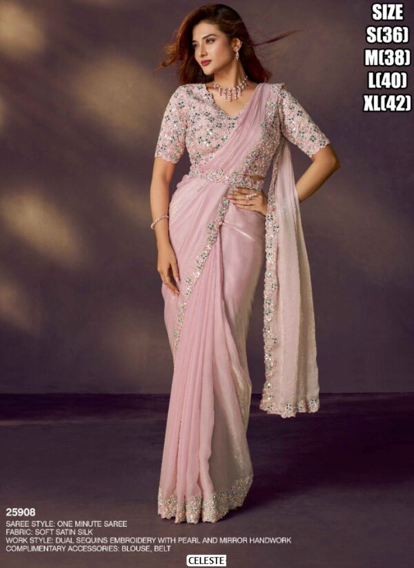 Shop From Our Latest Collection Of Party Wear Drape Fit Sarees (Ready To Wear One Minute Sarees)