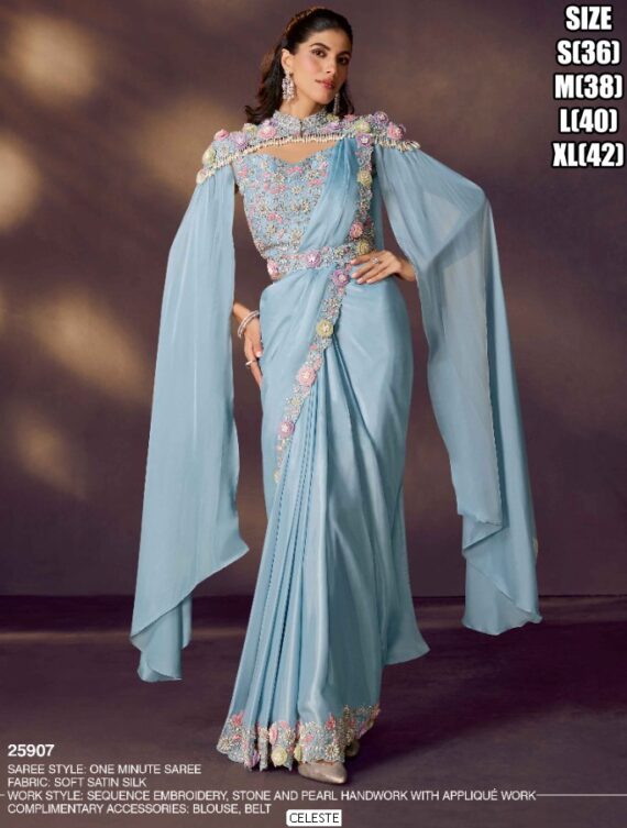 Shop From Our Latest Collection Of Party Wear Drape Fit Sarees (Ready To Wear One Minute Sarees)