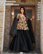 Silk Organza Casual Style Readymade Salwar Kameez In Four Colours With Digital Floral Work