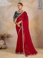 Glamorous Georgette Festive Wear Sarees With Mesmerizing Designer Un-Stitched Blouses