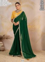 Glamorous Georgette Festive Wear Sarees With Mesmerizing Designer Un-Stitched Blouses
