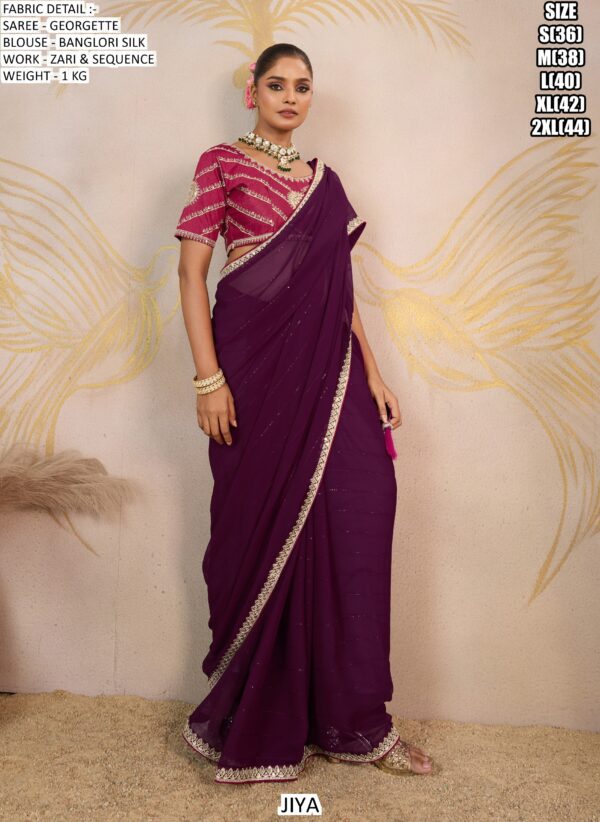 Glamorous Georgette Festive Wear Sarees With Mesmerizing Designer Un-Stitched Blouses