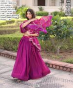 Mesmerizing Fendi Silk Embroidered Rani Pink Colour Lehenga Choli With Designer Dupatta