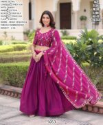 Mesmerizing Fendi Silk Embroidered Rani Pink Colour Lehenga Choli With Designer Dupatta