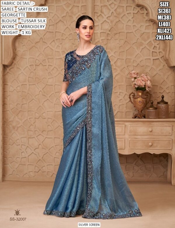 Special New Party Wear Sarees Launch! Most Beautiful Look Designer Un-Stitched Saree With Blouse