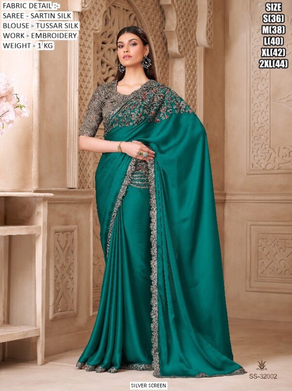 Special New Party Wear Sarees Launch! Most Beautiful Look Designer Un-Stitched Saree With Blouse