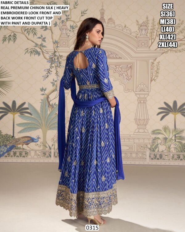 Embroidery Work Real Premium Chinon Silk Readymade Salwar Suits For Any Ceremonial