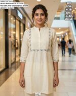 Women's Regular And Office Wear Heavy Rayon Classic Embroidery Work Tunic Tops