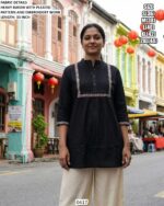 Women's Regular And Office Wear Heavy Rayon Classic Embroidery Work Tunic Tops