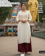 Regular Fit Ready To Wear Heavy Rayon Embroidery Work And Hand Work Kurta Plazo Sets