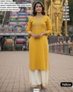 Regular Fit Ready To Wear Heavy Rayon Embroidery Work And Hand Work Kurta Plazo Sets