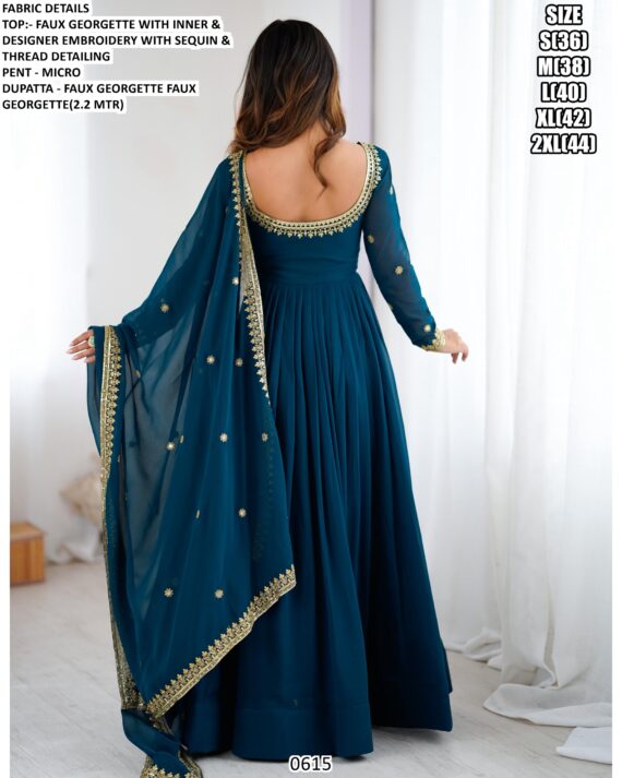 Faux Georgette Beautifully Designer Party Wear Anarkali Dress With Dupatta (Two-Piece Catalogue)