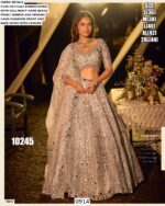 Pure Net Fabric Heavy Embroidery With Diamond Work Lehenga Cholis Best Collection For Brides