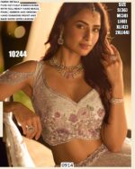 Pure Net Fabric Heavy Embroidery With Diamond Work Lehenga Cholis Best Collection For Brides