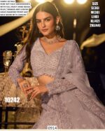 Pure Net Fabric Heavy Embroidery With Diamond Work Lehenga Cholis Best Collection For Brides