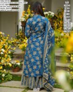 Elevate Your Everyday Attire With These Heavy Digital Printed Muslin Kurti Set And Dupatta