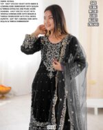 New Designer Party Wear Heavy Viscose Velvet Readymade Top Sharara And Dupatta Sets