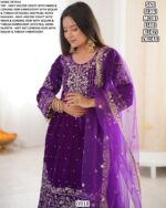 New Designer Party Wear Heavy Viscose Velvet Readymade Top Sharara And Dupatta Sets