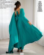 Shop This Roman Chanderi Silk Readymade Anarkali Suits, Designed With Intricate Bead Handwork