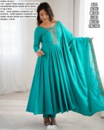 Shop This Roman Chanderi Silk Readymade Anarkali Suits, Designed With Intricate Bead Handwork