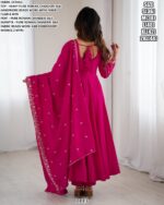 Shop This Roman Chanderi Silk Readymade Anarkali Suits, Designed With Intricate Bead Handwork