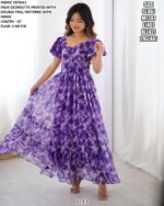 Women's Casual And Party Wear Beautifully Crafted Fully Flared Printed Stylish Gowns