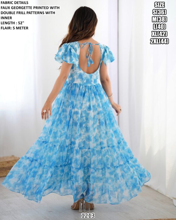 Women's Casual And Party Wear Beautifully Crafted Fully Flared Printed Stylish Gowns